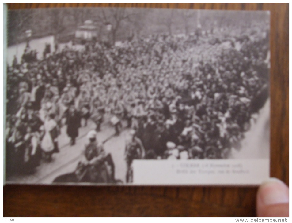 Colmar carnet de 20 CPA complet 1918 le retour des français , entrée du général Castelnou , visite présidentielle