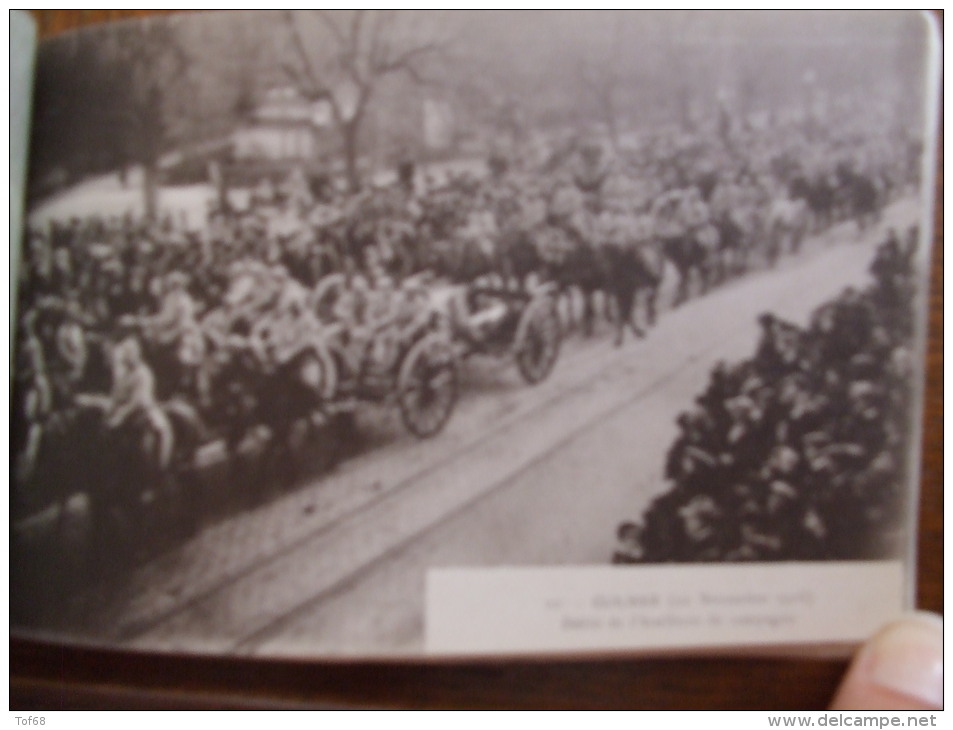 Colmar carnet de 20 CPA complet 1918 le retour des français , entrée du général Castelnou , visite présidentielle