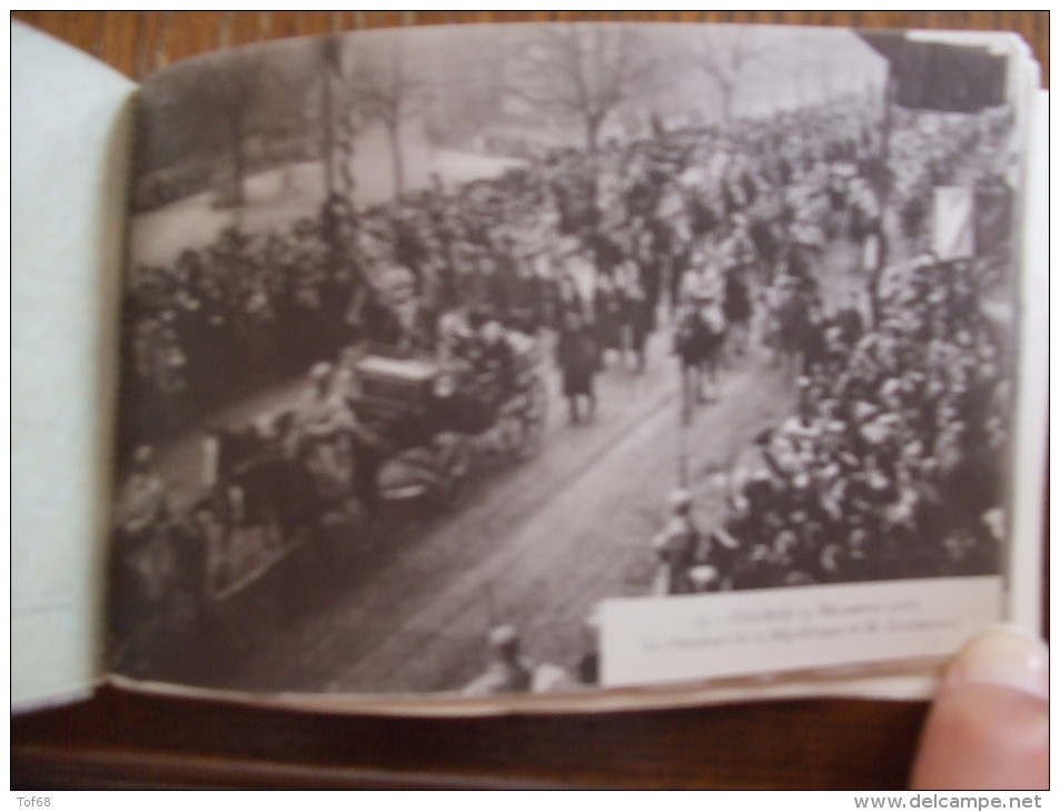 Colmar carnet de 20 CPA complet 1918 le retour des français , entrée du général Castelnou , visite présidentielle