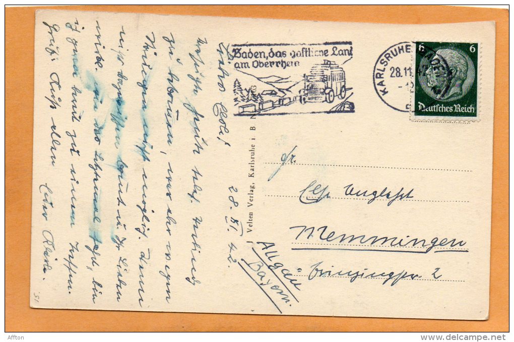 Durlach WW2 Strasse Postcard - Karlsruhe