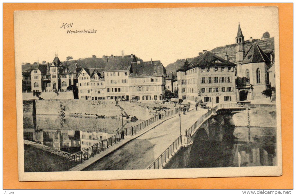 Schwabisch Hall Henksersbrucke 1905 Postcard - Schwaebisch Hall