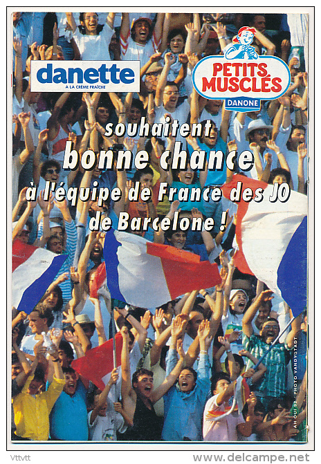 JOURNAL DE MICKEY "Spécial JO Barcelone, 1992" Publicités Petits Musclés Danone, Danette, 32 Pages (14,5 Cm Sur 21 Cm) - Journal De Mickey