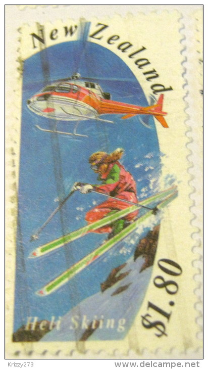 New Zealand 1994 Tourism Heli Skiing $1.80 - Used - Gebraucht