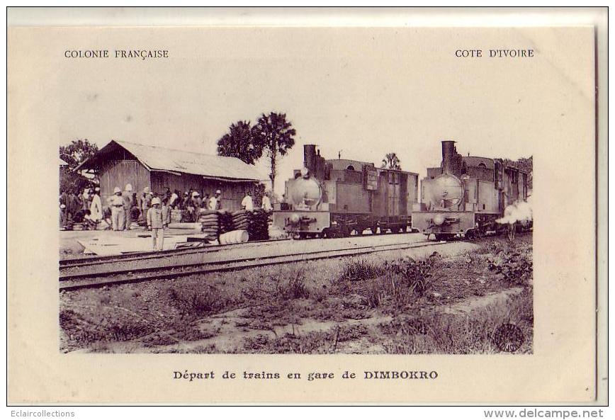 Afrique   Cote D'Ivoire     Gare De Dimbokro  Départ  Des Trains - Côte-d'Ivoire