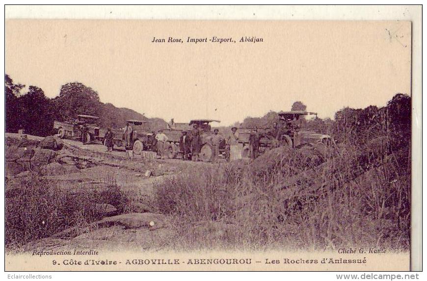 Afrique   Cote D'Ivoire    Agboville - Abengourou  Les Rochers D'Aniassué ( Convoi D'utilitaires) - Ivory Coast