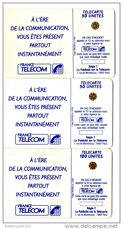 TELECARTES  L'OISEAU BLEU 50 Unités/120 Unité ( F134B 520/F134B 540/F135B 510 )  (lot De 3) - 1990