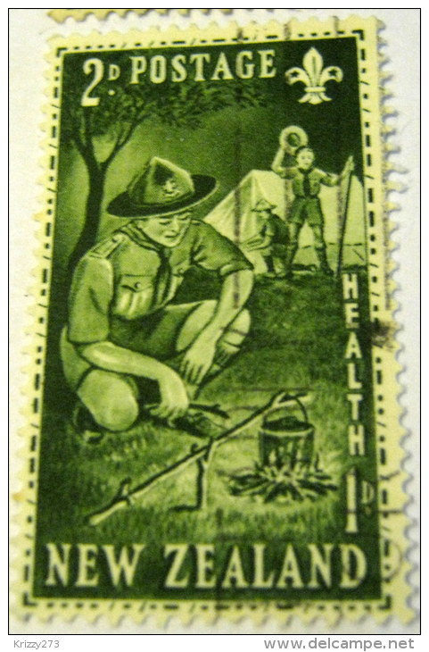 New Zealand 1953 Boy Scouts Health 2d + 1d - Used - Gebraucht