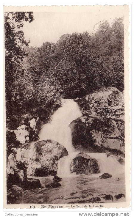 CP, REGION BOURGOGNE, EN MORVAN, Le Saut De La Canche, Voyagé En 1936 - Bourgogne