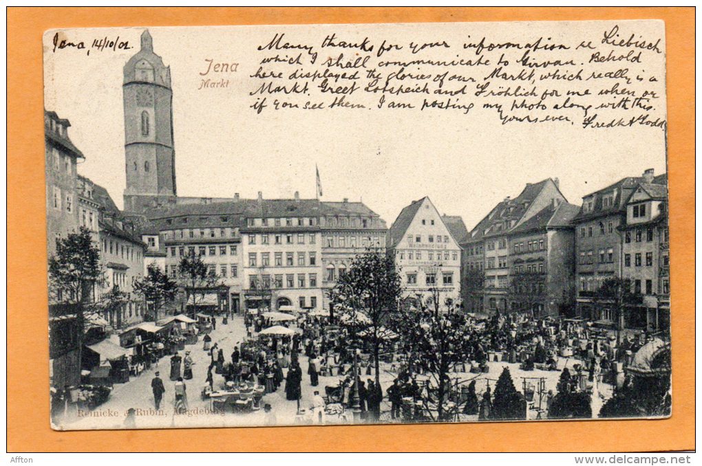 Jena Markt 1902 Postcard - Jena