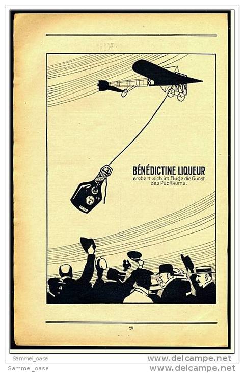 Reklame Werbeanzeige Von 1914 -  Benedictine Liqueur  -  Erobert Sich Im Fluge Die Gunst Des Publikums - Alkohol