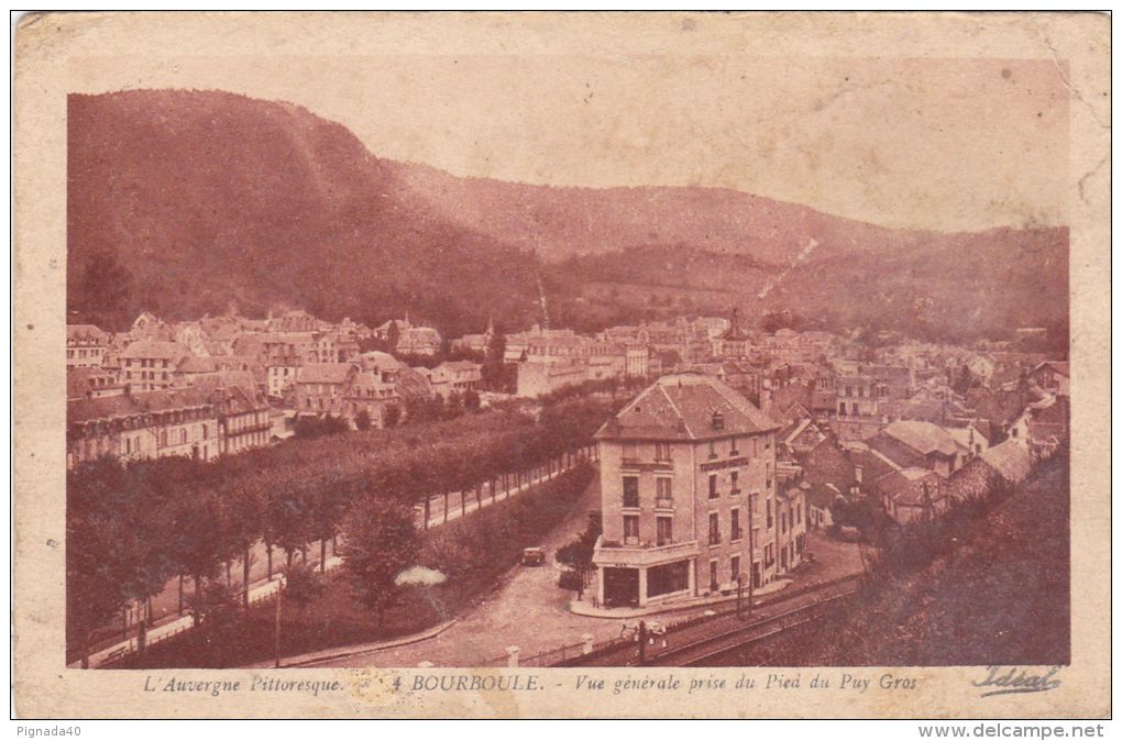 Cp , 63 , LA BOURBOULE , Vue Générale Prise Du Pied Du Puy Gros - La Bourboule