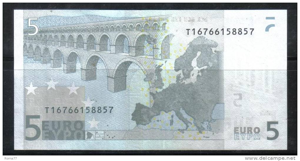 2ENG105 - IRLANDA , BANCANOTA Serie T - K003 D1  . Trichet . SEE PHOTO - 5 Euro