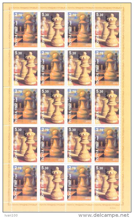 2013. Transnistria,  A. Lutickov, Grand Chess Master, 1 Sheetlet, Mint/** - Schaken