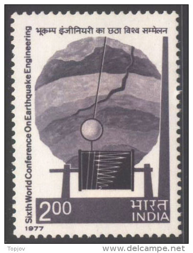 INDIA -GRAPH EARTHQUAKE  CONFERENCE - INSTRUMENTS  - **MNH - 1977 - Ungebraucht