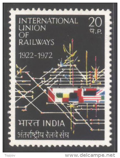 INDIA -INTERNATIONAL RAILWAYS UNION  - **MNH - 1972 - Neufs