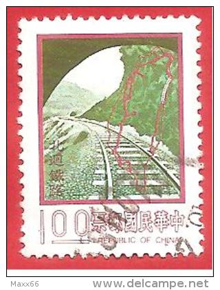 TAIWAN - FORMOSA - CINA - USATO - 1977 - Northern Railway Line Hualien - Ilan - 1 New Taiwan Dollar - Michel TW 1184 - Used Stamps