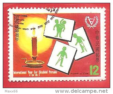 TAIWAN - FORMOSA - CINA - USATO - 1981 - Anno Internazionale Persone Disabili - 12 New Taiwan Dollar - Michel TW 1380 - Usati