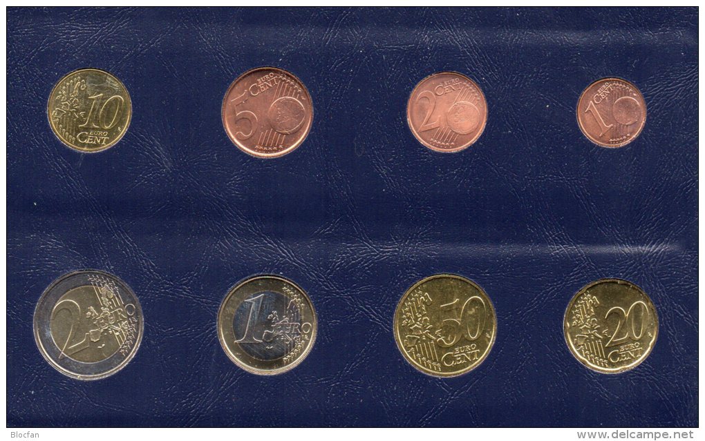 Satz EURO Griechenland 2002 Fremd-Ausgabe In Athen Stg 39€ Im Album Stempelglanz Der Staatliche Münze Set Coin Of Hellas - Grèce