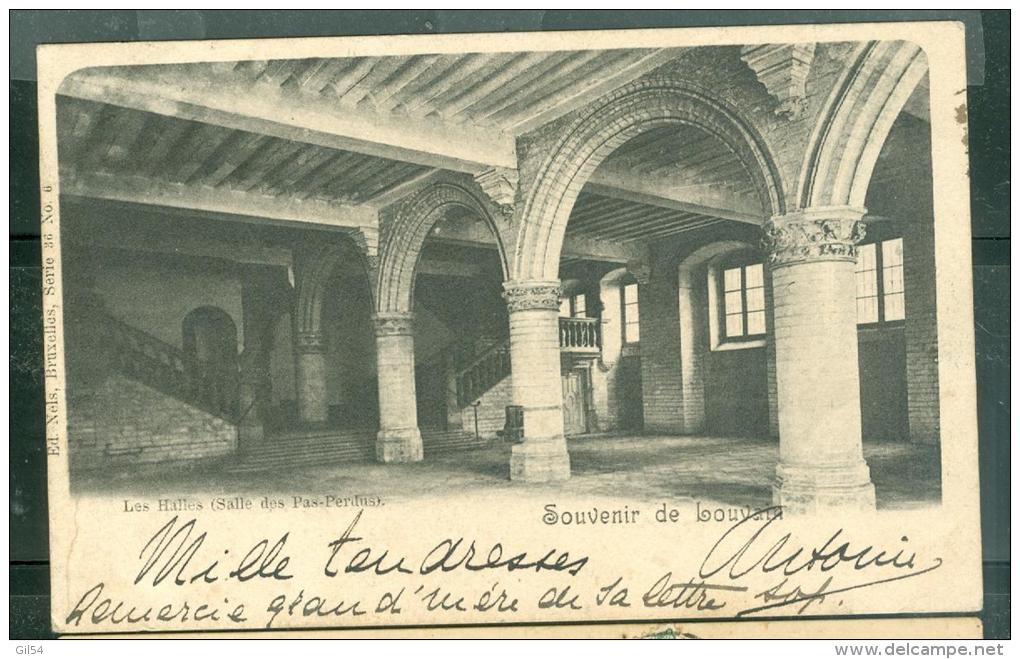 ( Voyagé En 1899 ) LEUVEN SOUVENIR DE LOUVAIN LES HALLES (SALLE DES PAS PERDUS - Bcz87 - Leuven