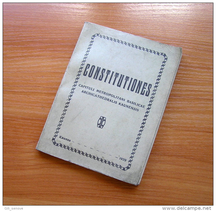 Lithuanian Book /Constitutiones 1939 - Old Books