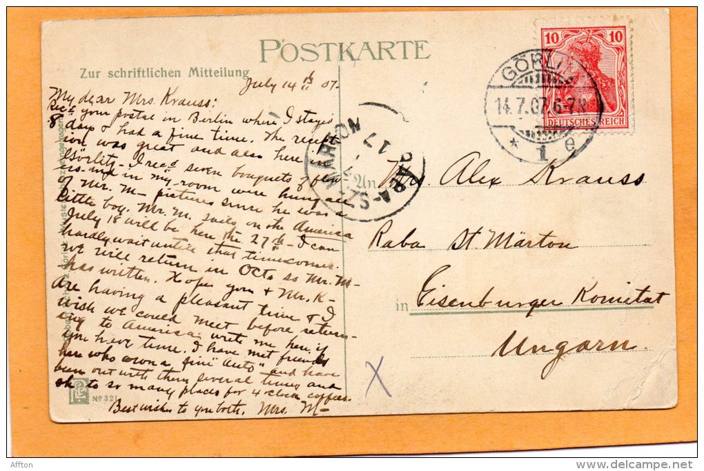 Gorlitz Ruhmeshalle 1905 Postcard - Goerlitz