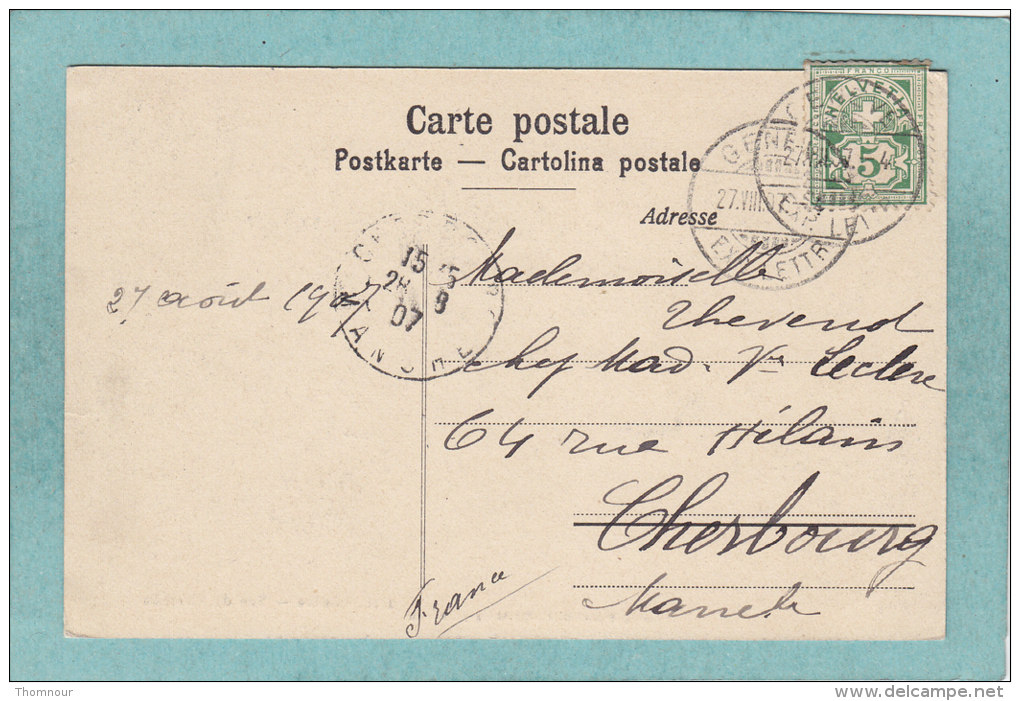 GENEVE  -  RUE  DU  MARCHE  ( Marchée )  -  1907-  BELLE CARTE   ANIMEE  - - Genève