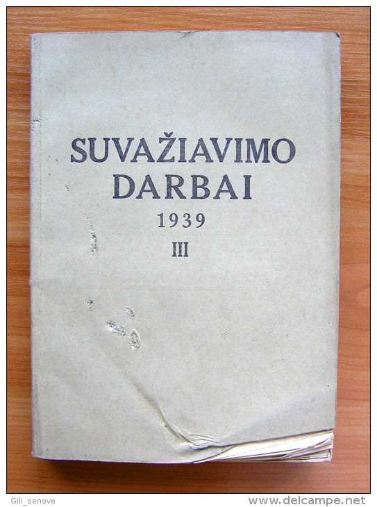 Lithuanian Book /LKMA Suvaziavimo Darbai 1939 T.III (Congress Works) 1940 - Livres Anciens