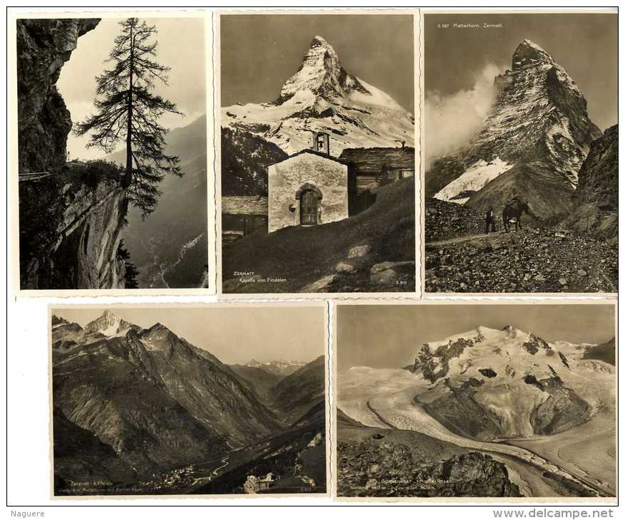 ZERMATT    LOT 10 CARTES ANCIENNES FORMAT CPM 1940 / 50 - Zermatt