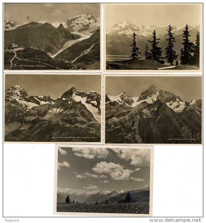 ZERMATT    LOT 10 CARTES ANCIENNES FORMAT CPM 1940 / 50 - Zermatt