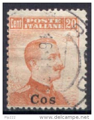 Egeo Coo 1912 20c. Senza Filigrana / No Wmk Sass.9 Usato/Used VF/F - Egée (Coo)