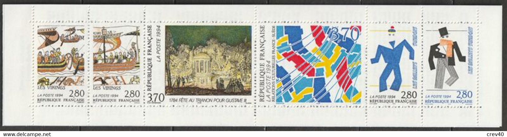 Carnet Neuf ** N° BC2872(Yvert) France 1994 - Relations Culturelles France-Suède - Commemoratives