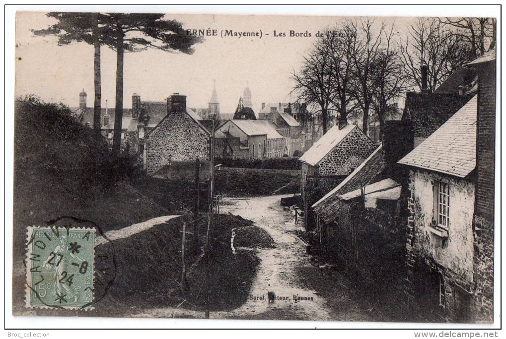 Ernée (Mayenne), Les Bords De L'Ernée, 1924, éd. Sorel, Pli H. D. - Ernee