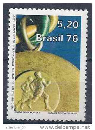 1976 BRESIL 1218** Athlétisme, Championnat Militaire - Unused Stamps