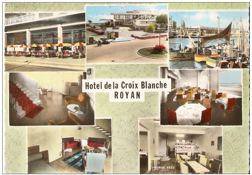 ROYAN......HOTEL DE LA CROIX BLANCHE.....7 VUES........14 X 9 - Hotels & Restaurants