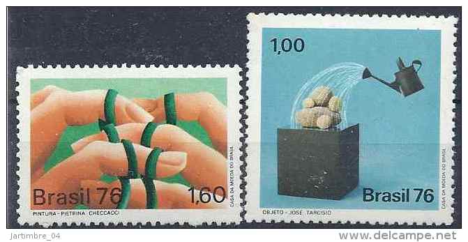 1976 BRESIL 1190-91** Art Contemporain, Main - Unused Stamps