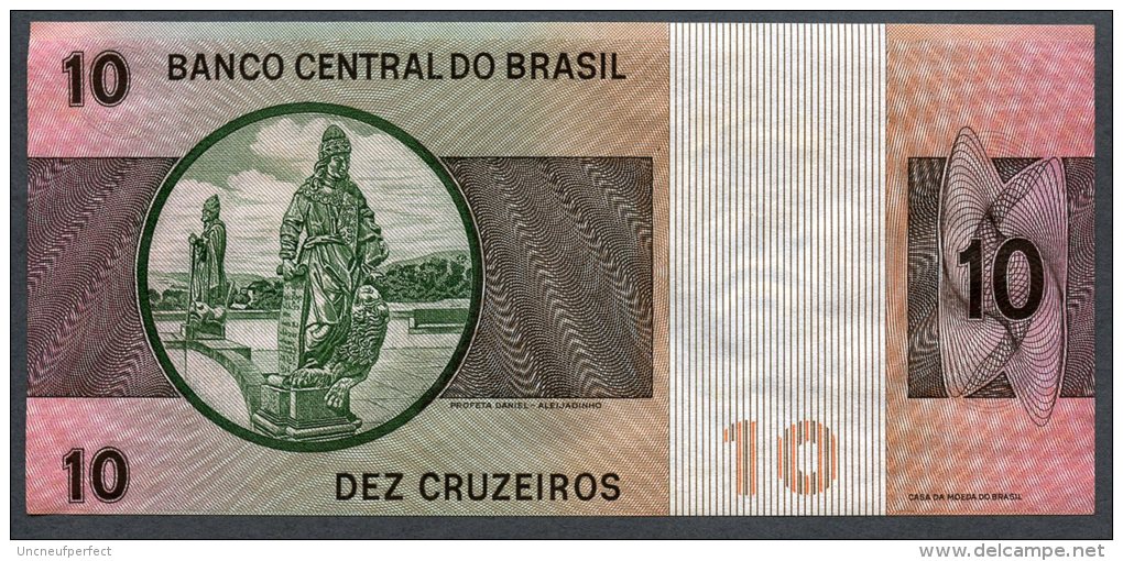 Brésil P 193b  10 Cruzeiros 1974 - C138 N° A 07388091351 - Brazilië