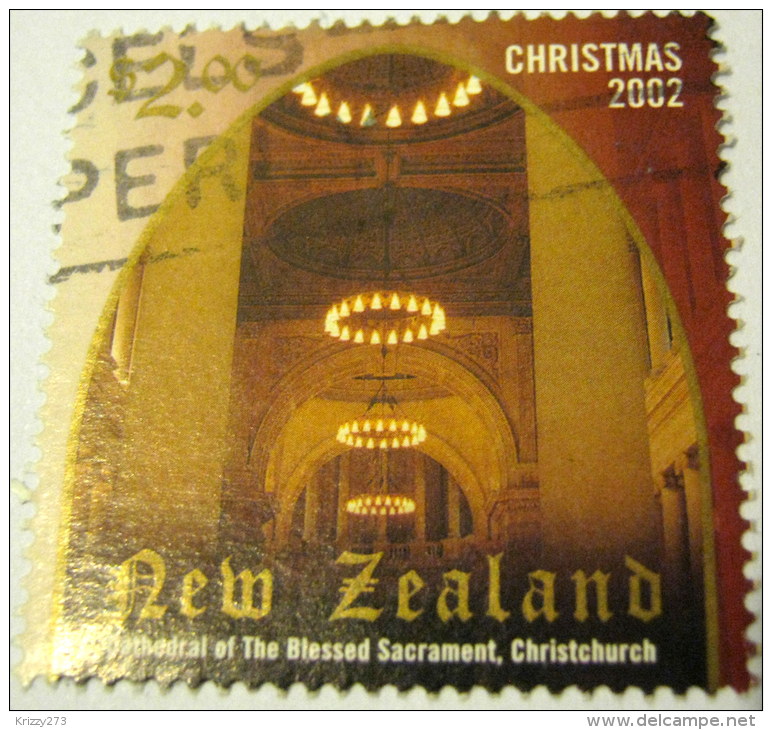New Zealand 2002 Christmas Cathedral Of The Blessed Sacrament $2.00 - Used - Gebraucht
