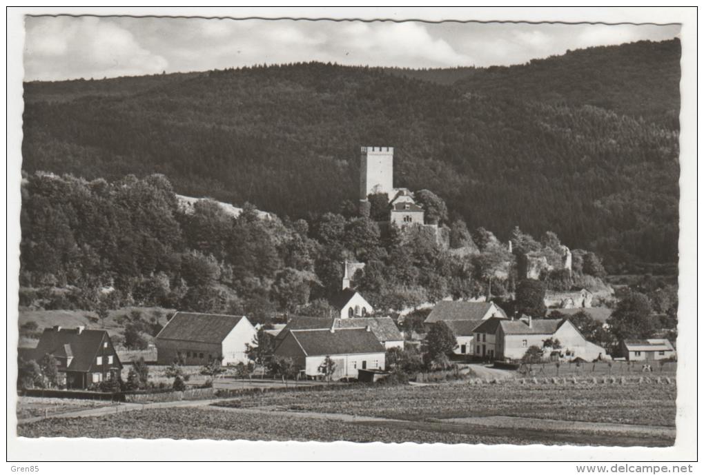 CPSM BLICK AUF DIE BURG KERPEN, JAK. WIRZ,  KAUFHAUS, KERPEN (EIFEL), Format 9cm Sur 14 Cm Environ, ALLEMAGNE - Kerpen