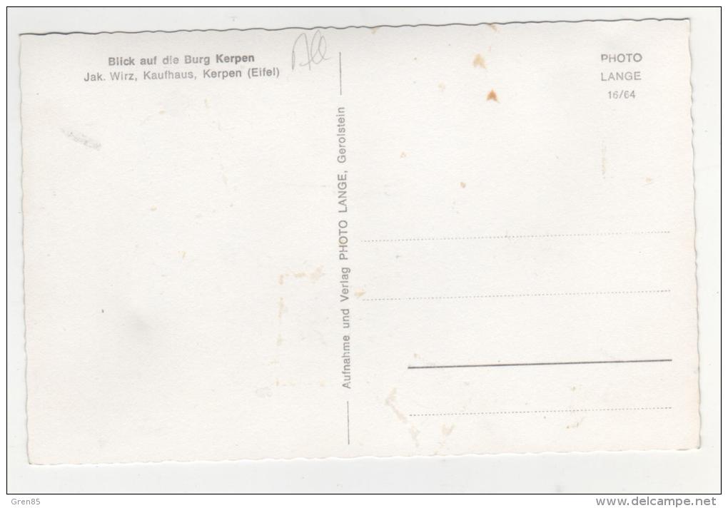 CPSM BLICK AUF DIE BURG KERPEN, JAK. WIRZ,  KAUFHAUS, KERPEN (EIFEL), Format 9cm Sur 14 Cm Environ, ALLEMAGNE - Kerpen