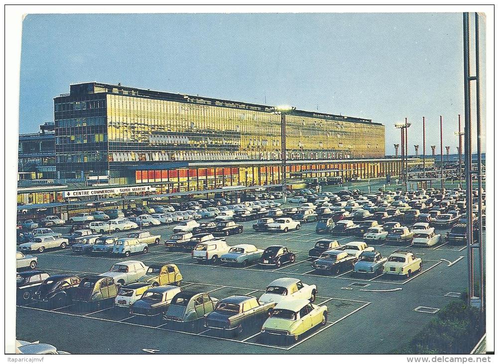 Paris  :  Aéroport  Paris - Orly  Façade  Nord (  Voiture ,  Ds, 2 Chevaux  CitroËn  Etc...) - Aéroports De Paris