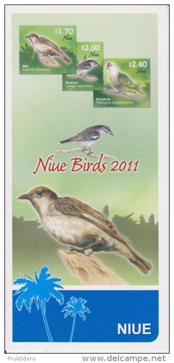 Niue Brochures 2011 Birds - Miti - Heahea - Kulukulu -Christmas - Sunset - Centennial Church - Coconut Palms - Niue
