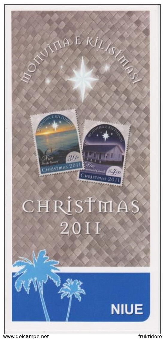 Niue Brochures 2011 Birds - Miti - Heahea - Kulukulu -Christmas - Sunset - Centennial Church - Coconut Palms - Niue