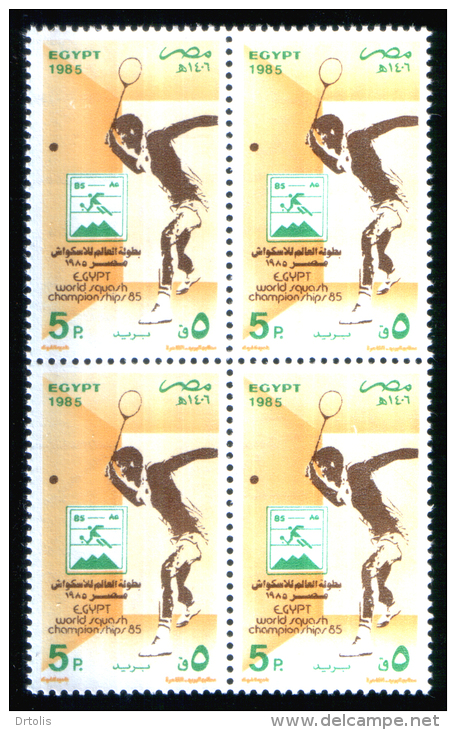 EGYPT / 1985 / SPORT / SQUASH / WORLD SQUASH CHAMPIONSHIPS / THE PYRAMIDS / MNH / VF - Neufs