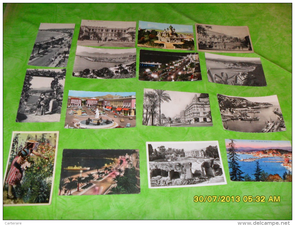 Lot,lots,15 Cartes,ALPES MARITIMES,NICE,IL Y A + 50 ANS,CARTES TRES BELLES,VUES  ANCIENNES - 5 - 99 Postcards