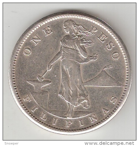 *philippines 1 Peso 1908 S  Km 172   Xf+   !!!! - Philippinen