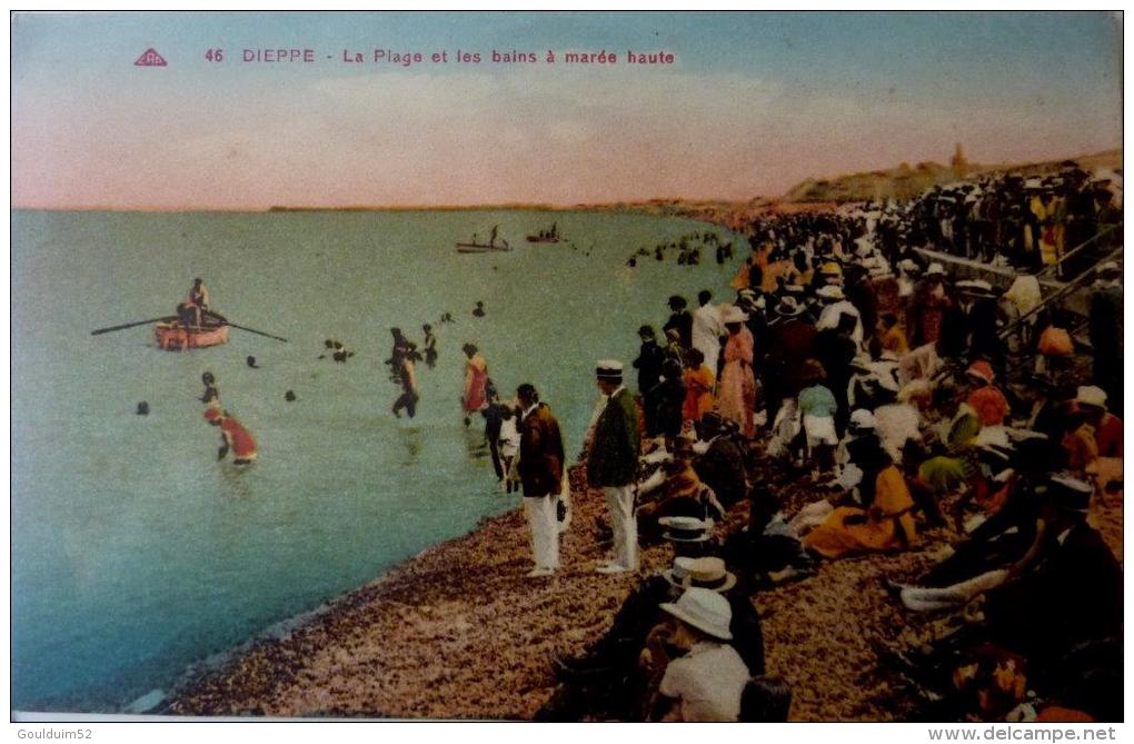 La Plage Et Les Bains à Marée Haute - Dieppe