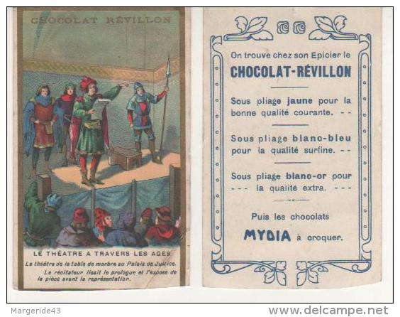 CHROMOS CHOCOLAT REVILLON - LE THEATRE A TRAVERS LES AGES - Revillon