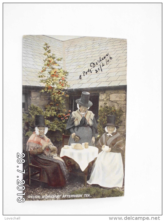 Welsh Women At Afternoon Tea. (21 - 4 - 1906) - Unknown County