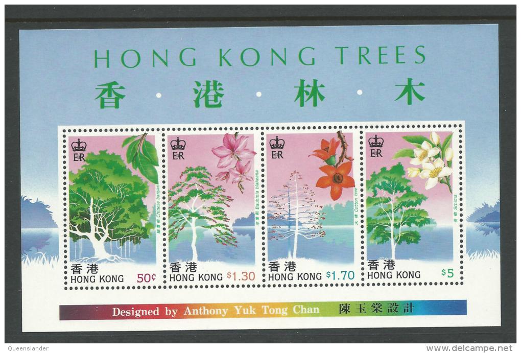 1988 Hong Kong  Trees  Mini Sheet SG MS 576   New Complete MUH On Rear - Blocchi & Foglietti