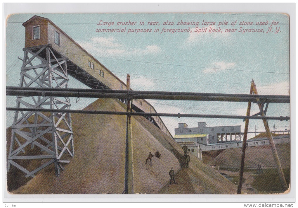 Large Crusher In Rear, Also Showing Large Pile Of Stone - Split Rock Near Syracuse (N.Y.) - Syracuse